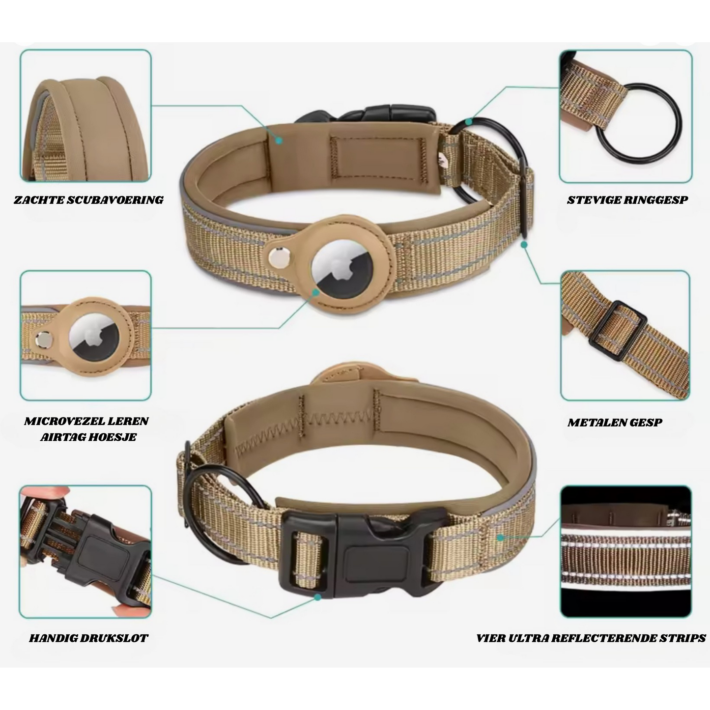 UITVERKOOP ๐พ AirTag Halsband โ Veilig & Comfortabel voor jouw hond