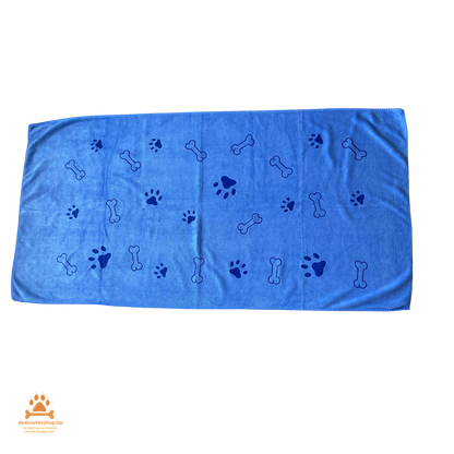 UITVERKOOP!  Zacht Hondendekentje – Pootjes & Botjes – 100x55 cm – Blauw