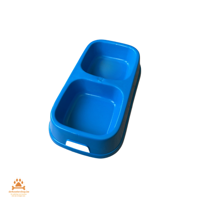 UITVERKOOP Dubbele voer- en drinkbak – stevig, kleurrijk en praktisch!