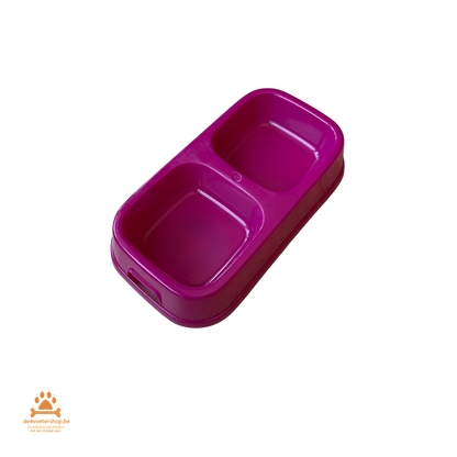 UITVERKOOP Dubbele voer- en drinkbak – stevig, kleurrijk en praktisch!
