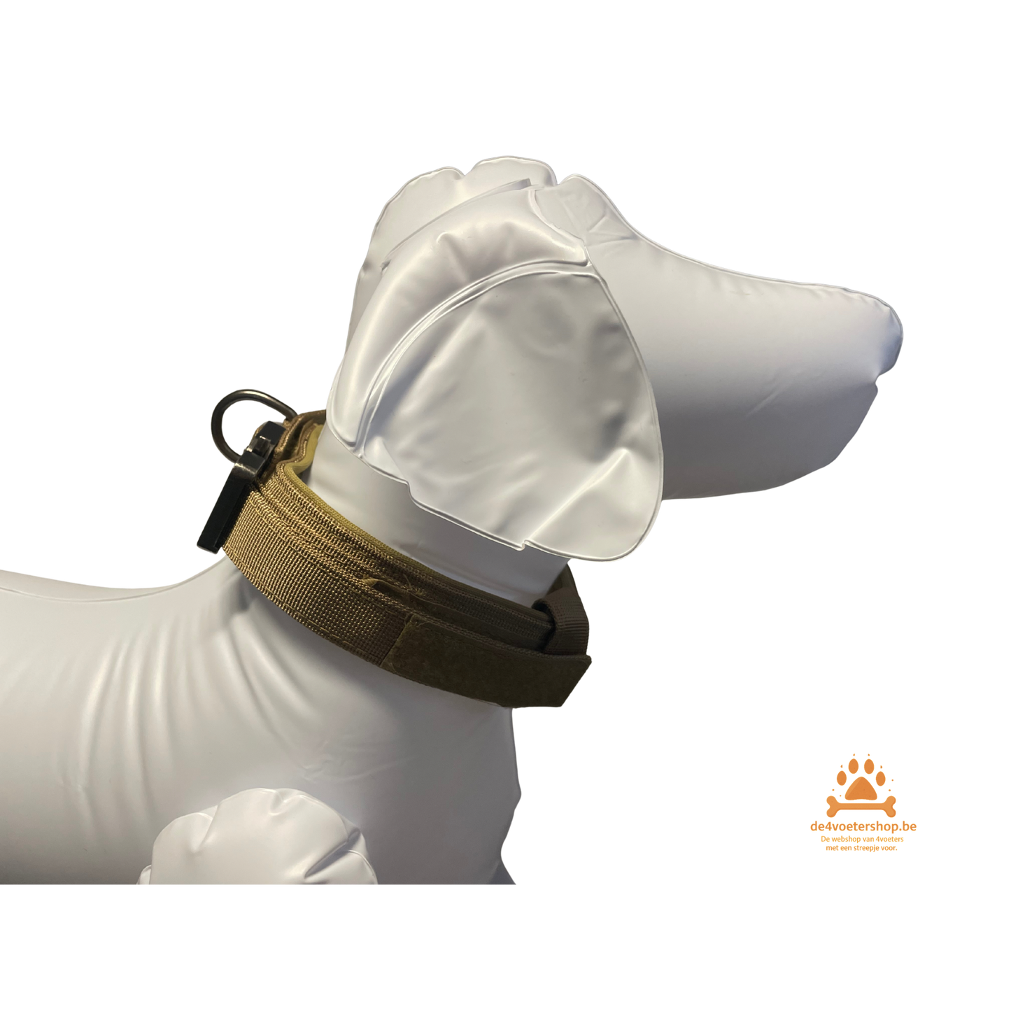 UITVERKOOP  🐾 Tactisch harnas met halsband en leiband – “Service Dog” Set (Coyote Bruin)