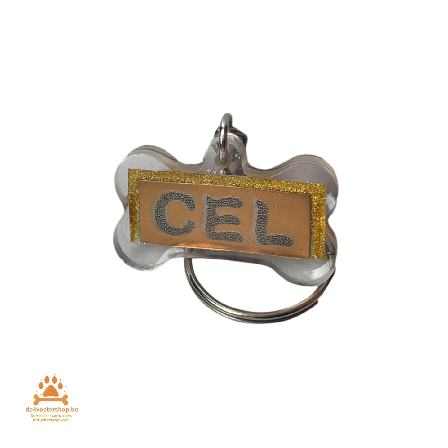 Handgemaakte hondenpenning in (kunst)hars