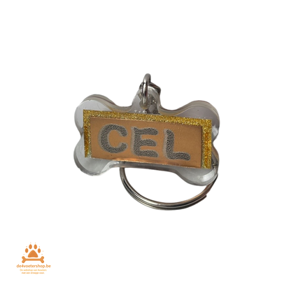 Handgemaakte hondenpenning in (kunst)hars