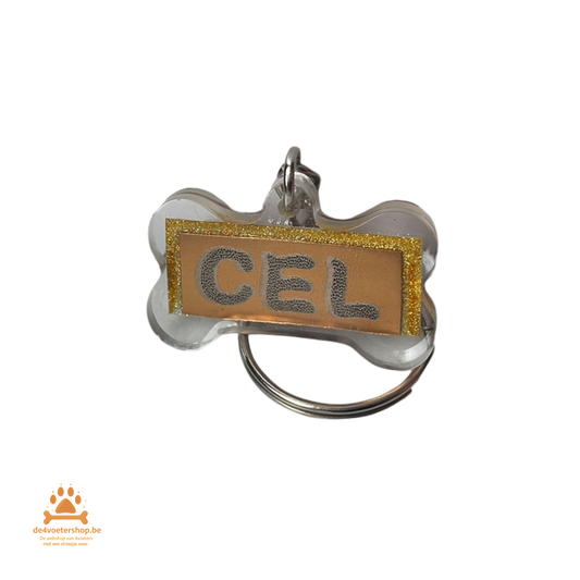 Handgemaakte hondenpenning in (kunst)hars