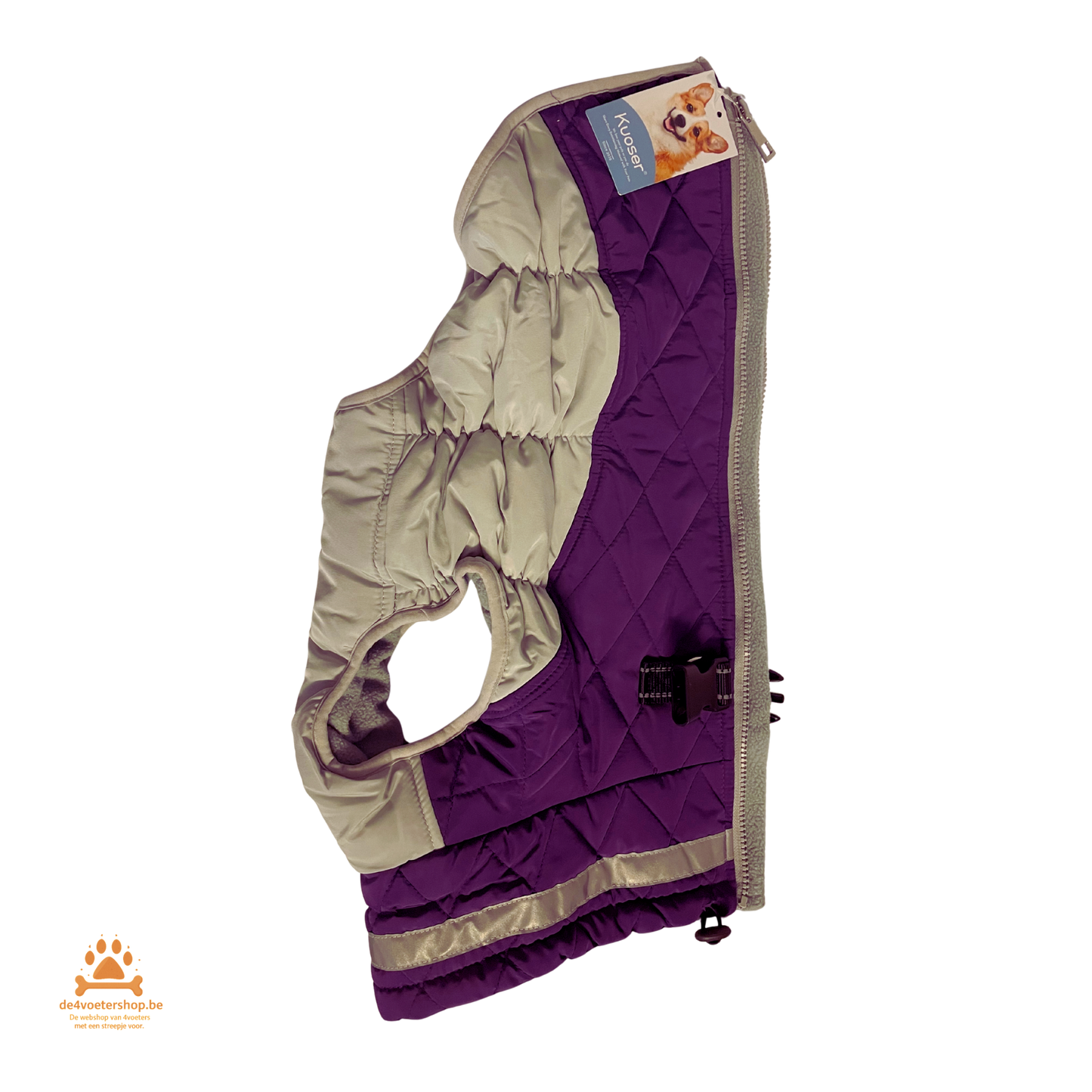 UITVERKOOP Regenjas met fleece – Paars, maat L (laatste stuk)