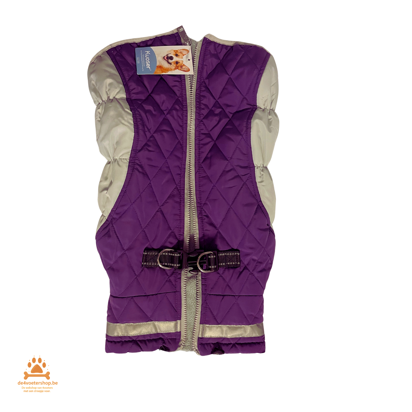 UITVERKOOP Regenjas met fleece – Paars, maat L (laatste stuk)