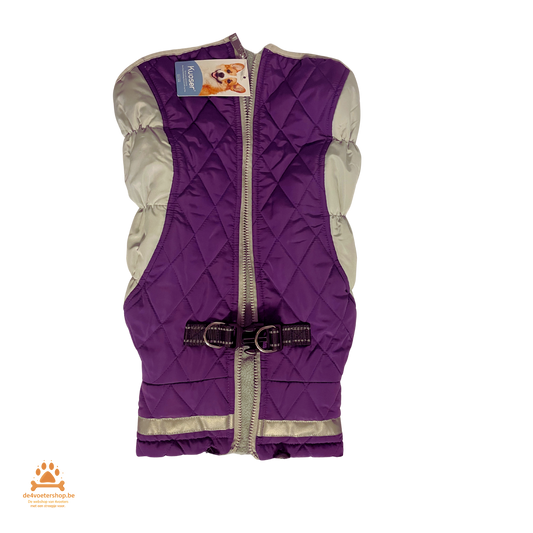 UITVERKOOP Regenjas met fleece – Paars, maat L (laatste stuk)