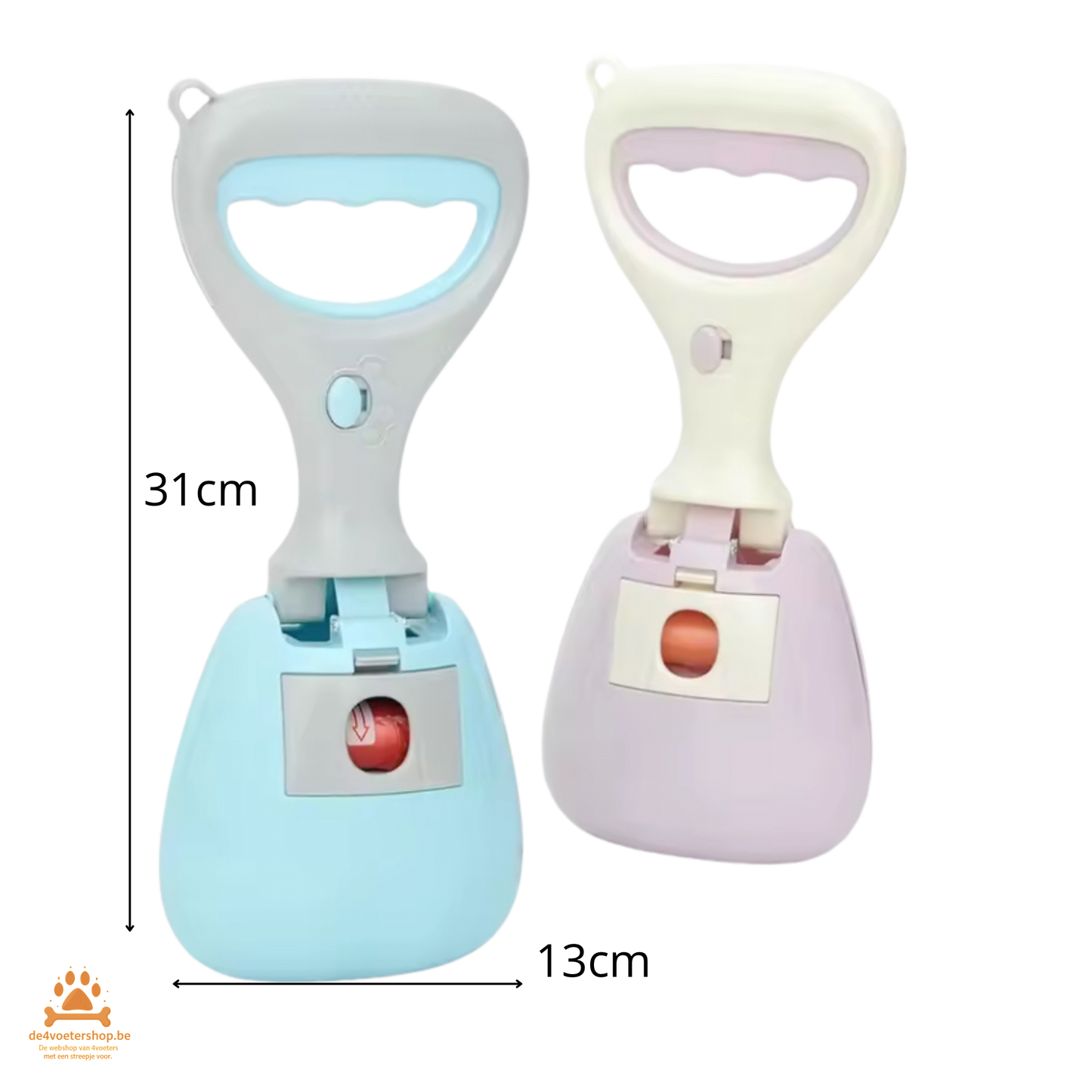 UITVERKOOP 💩 Poepschep met opbergvak voor poepzakjes – 31 x 13 cm