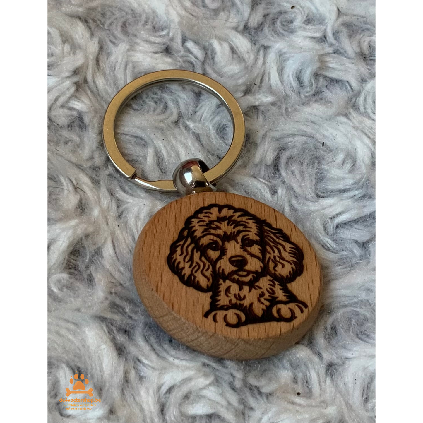 🌿 Houten hondenpenning met naam & telefoonnummer – stijlvol én duurzaam