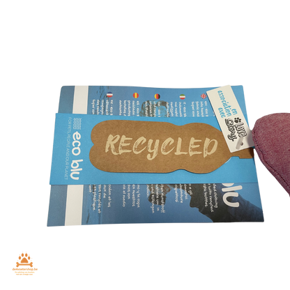 UITVERKOOP 🦴 Eco Blu Recycled Hondenbot – Duurzaam Polyester (23 x 13,5 x 6 cm)